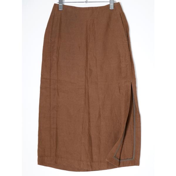 AURALEEオーラリー LINEN GABARDINE SLIT SKIRTリネンギャバジンスリッ...