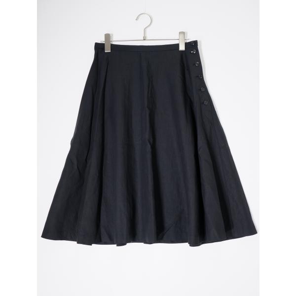 ARTS&amp;SCIENCEアーツアンドサイエンス サイドボタン リネンフレアスカート[LSKA7878...