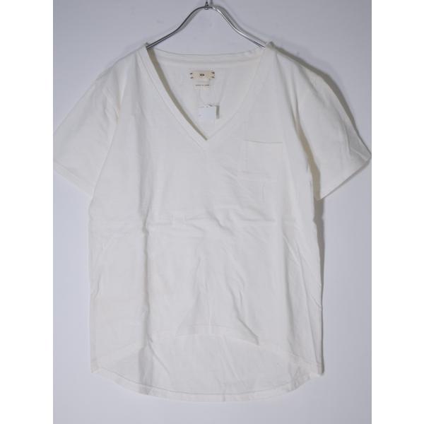 SEAシー(sea rie) ヴィンテージ加工VネックポケットTシャツ新品[LTSA54679]