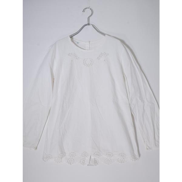 BADOU-R 45rpm/バドウアール( ) カットワーク刺繍 インドカディコットン バックボタン...