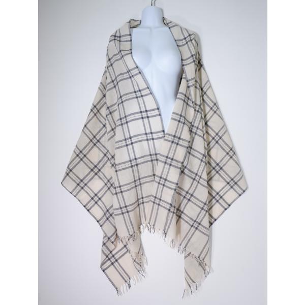 Badou-Rバドウアール45Rフォーティファイブアール チェック大判ウールストール[LZCA788...