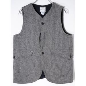 POST OVERALLSポストオーバーオールズ USA製 ROYAL CRUZ VESTヘリンボー...