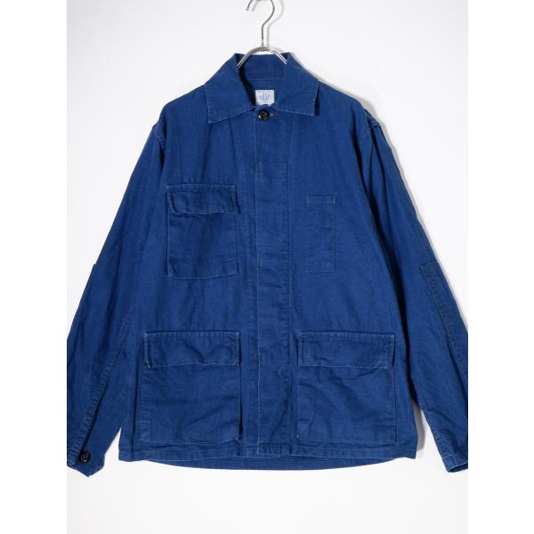 POST OVERALLSポストオーバーオールズ USA製 BDU-R JACKETインディゴ リネ...