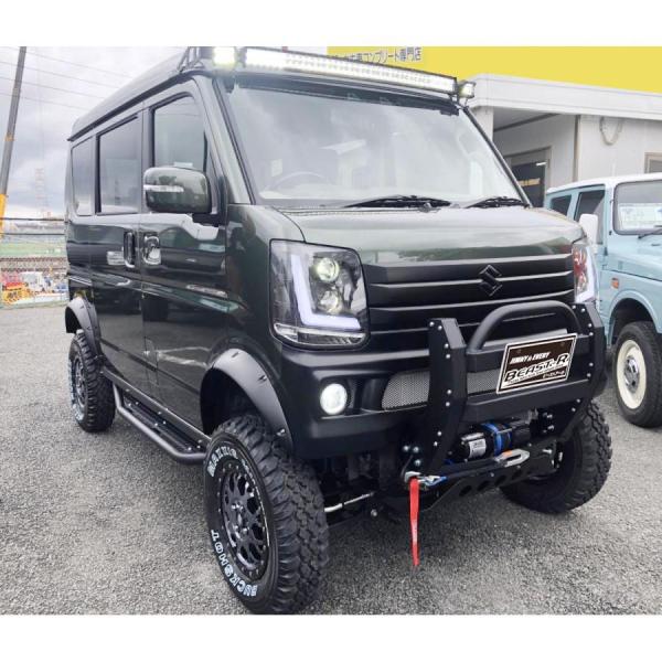 エブリィ DA17 バンパーガード　オーバーレッドクラッシュガードバー＆専用ウィンチベット