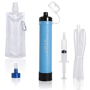 携帯浄水器 アウトドア浄水器 濾過ストロー NTMY 濾過1500リットル 0.01ミクロンフィルターシステムで旅行 災害