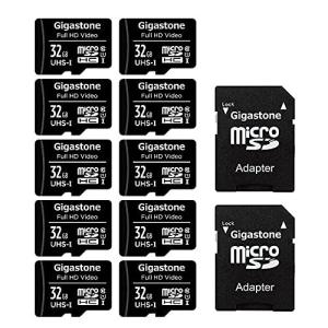 Gigastone マイクロSDカード Micro SD Card 32GB マイクロSDカード 32 GB 10個セット SDアダプタ付 ミニ収納ケース付 SDHC U1