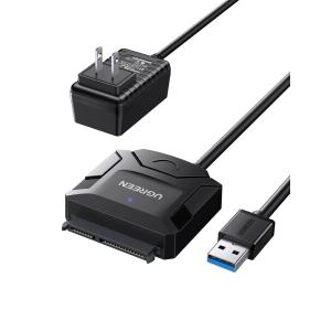 UGREEN SATA USB変換ケーブル sata usb 変換アダプター USB3.0接続 2.5/3.5インチ 6TB HDD/SSD用 電源アダプタ