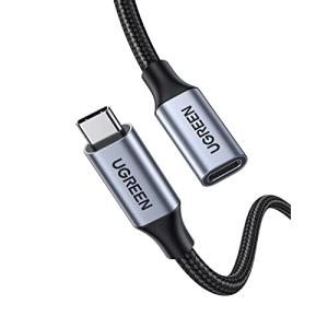 UGREEN USB C延長ケーブル USB 3.1 Gen 2  Thunderbolt3対応ケーブル 延長コード 5A PD急速充電 アンドロイド ラップ