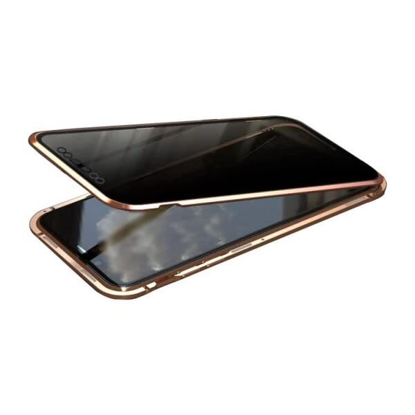 iPhone12 Pro ケース/カバー アルミ バンパー クリア 透明 両面 前後 ガラス マグネ...