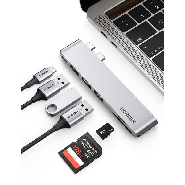 UGREEN MacBook Pro Air専用 USB-Cハブ SD/TFカードスロットを搭載した...