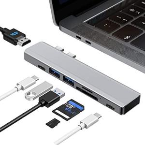 MacBook Pro ハブ MacBook Air ハブ USB C ハブ 7in2 MacBook Pro/Air 専用 7ポート 4K HDMI 高速USB3.0 SD/Micro SDカードリーダー 100W
