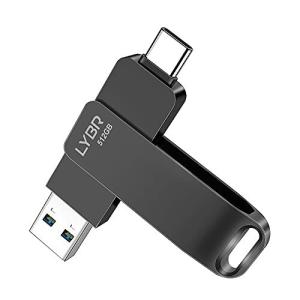 USB Cフラッシュドライブ512GB、2-in-1デュアルUSBタイプ-Cフラッシュドライブ、Androidスマートフォン用USB3.0高速サ