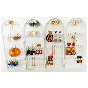 pipinowa(ピピノワ) ピアス スタンド 折りたたみ 収納 省スペース 大容量 アクセサリー 展示 (ホワイト, 大)