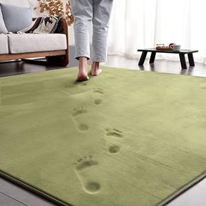 AICOMRI ラグ カーペット 北欧 洗える 185×185 ラグマット 2畳 低反発 滑り止め付 防ダニ 抗菌 防音 厚手 防ダニ 抗