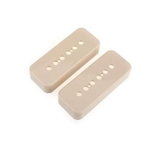 Musiclily ProプラスチックUSA ギブソン P90ギター用ソープバーピックアップカバー クリーム