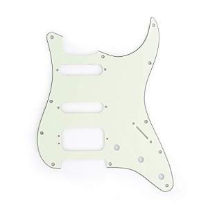 Musiclily Pro 11穴 ラウンドコーナー HSS USA/メキシコストラトキャスターギター用ピックガード ハムバッカー取付