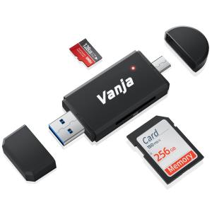 Vanja SDカードリーダー、USB 3.0/USB C SDカードリーダーOTGアダプター、SD/Micro SD/SDHC/SDXC/MMCに対応、iPh｜finalshopping