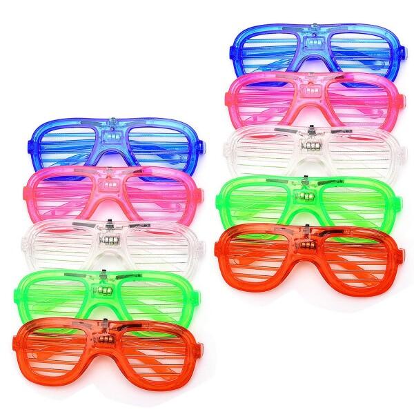 (ziyue) 光るメガネ パーティーメガネ 10個セット 光る眼鏡 LED 誕生日 カラオケ サン...