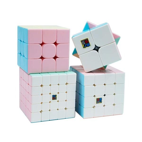 Findbetter 競技用キューブセット マカロン ステッカーレス 2x2 3x3x3 4x4x4...