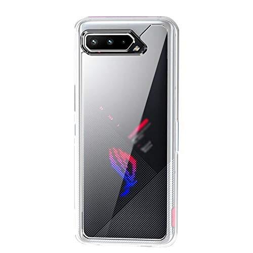 ASUS ROG Phone 5用 ケース シンプル 背面透明 保護ケース 衝撃吸収 カバー エイス...