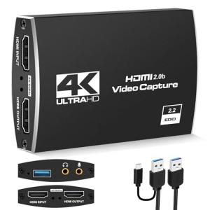 MOYOON 4K HDMI キャプチャーボードswitch対応 USB 3.0ゲームキャプチャー USB/Type-C 1080P 60fps HDMIループ出｜ファイナルショッピング