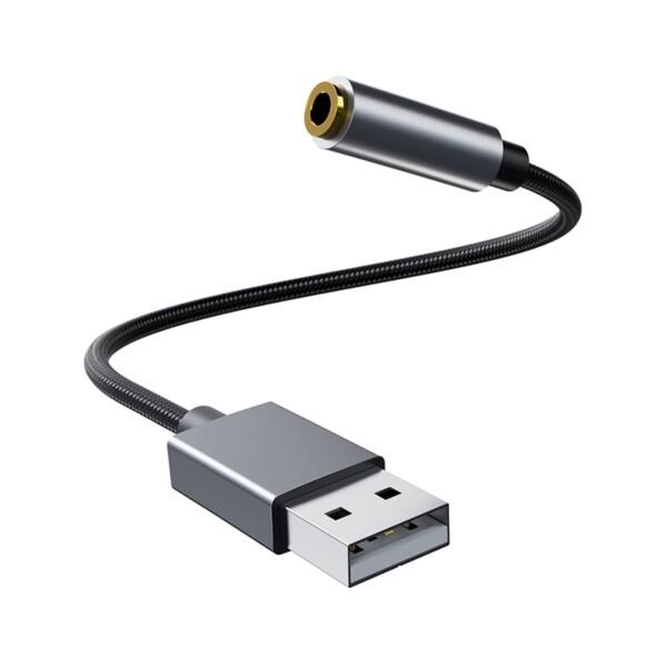 サムコス USB to 3.5mm オーディオ 変換アダプタ USBポート-3極（TRS）/4極（T...