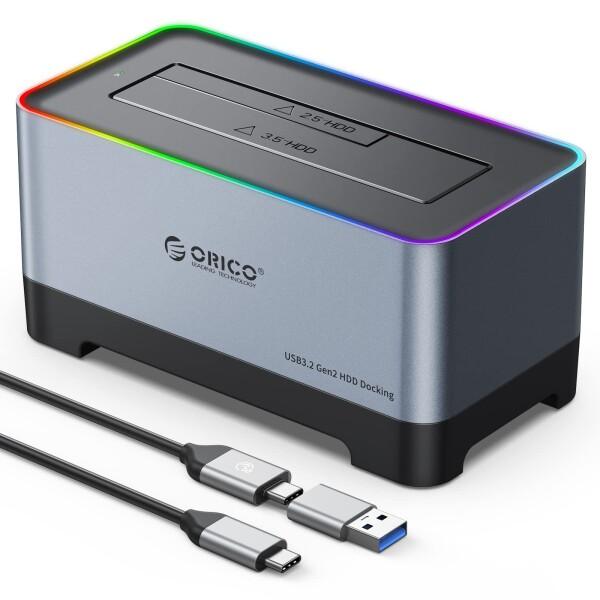 ORICO HDDスタンド USB 3.2 to SATA 外付けドッキングステーション アルミ合金...