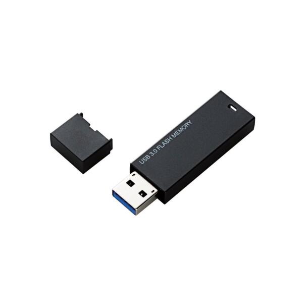 エレコム USBメモリ 64GB USB3.0 Windows/Mac対応 キャップ紛失防止 ストラ...
