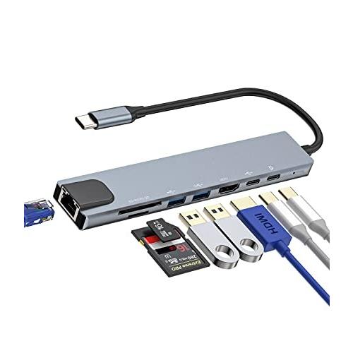 USB C ハブ ドッキングステーション Hdmi+USB3.0+Type-c+マイクロsd+SDカ...