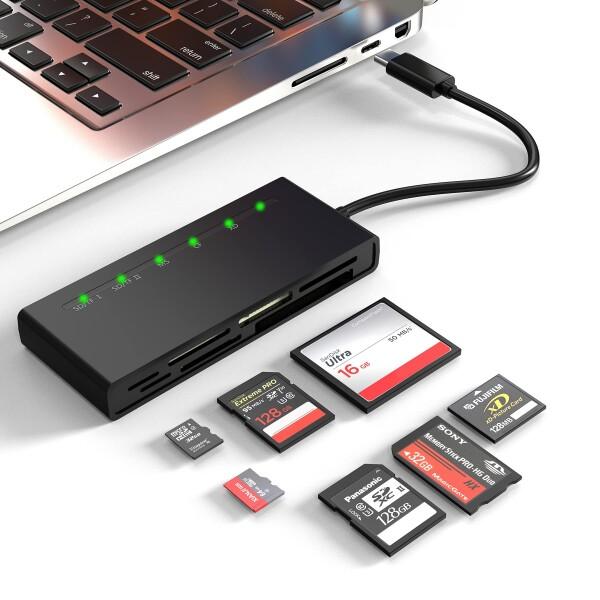 USB C マルチカードリーダー SD/TF(Micro SD)/CF/XD/MS Type-C 5...