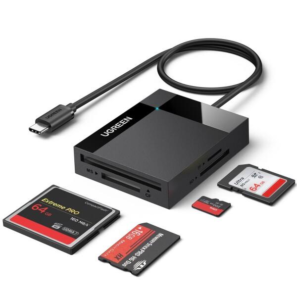 UGREEN カードリーダー USB C 4in1 SD microSD CF MS 4枚カード同時...