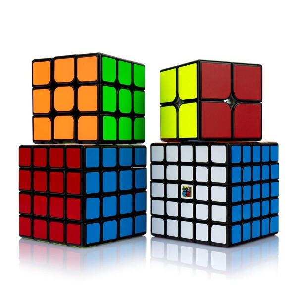 Findbetter MOYU 競技用キューブセット 黒素体 世界標準六色 2x2 3x3x3 4x...