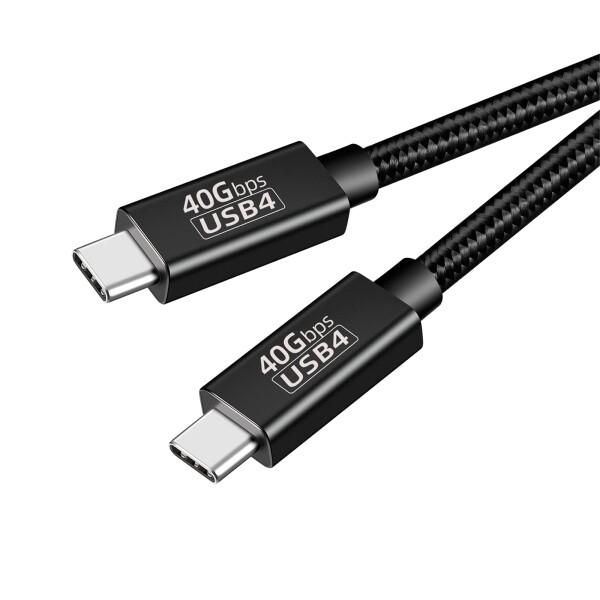 Thunderbolt 4 ケーブル (0.2m, ブラック) USB4対応 Popolier ( ...