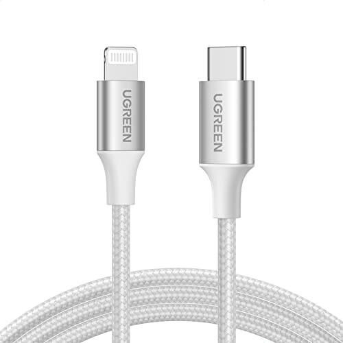 UGREEN USB-C Lightningケーブル急速充電 ライトニングケーブル 高耐久 ナイロン...