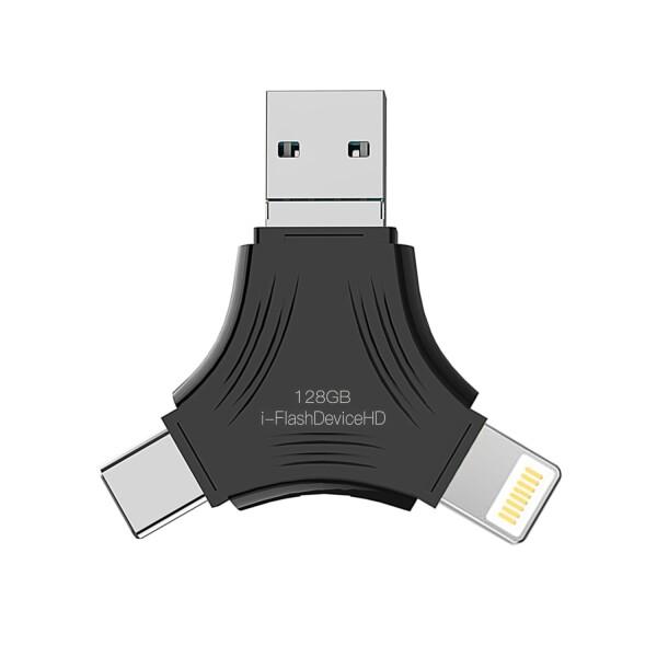 (Apple MFi認証) 2023新版 128GB 3in1 USB3.0メモリ for Ligh...