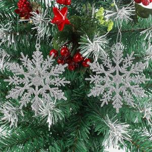 CINECE クリスマス スノーフレーク 36個 10CM 飾り 装飾 雪の結晶 キラキラ オーナメント 手芸 パー