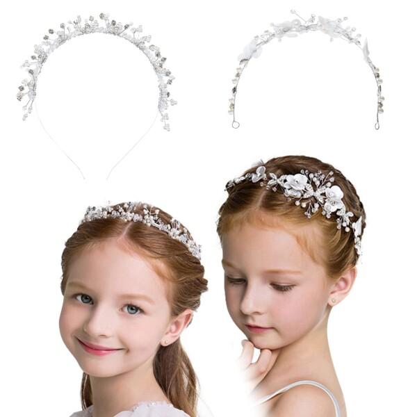 カチューシャ 髪飾り ヘアバンド 花冠 女の子 子供ヘッドドレス ヘアアクセサリー プレゼント