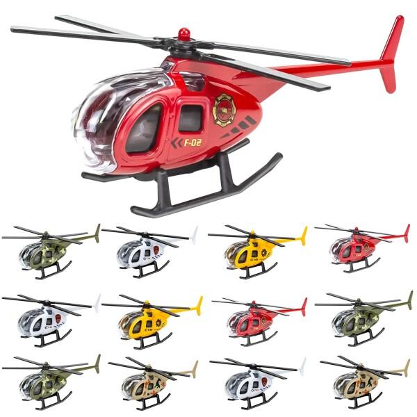 飛行機 おもちゃ ヘリコプター セット ひこうき おもちゃ プルバック 12個 飛行機モデル スライ