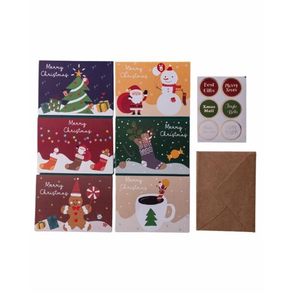 AMERIO クリスマスカード クリスマス メッセージカード 封筒 シール付き グリーティングカード...