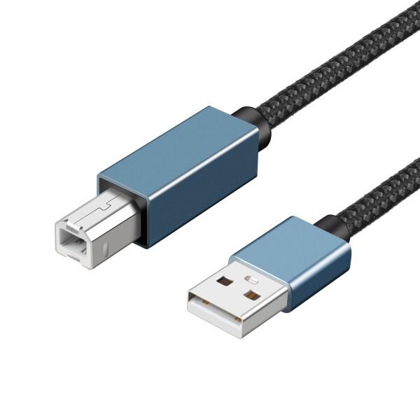 プリンターケーブル(2m, ブルー)Suptopwxm USB2.0ケーブル タイプAオス - タイ...