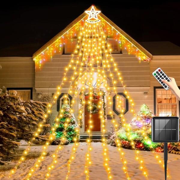 イルミネーションライト 屋外 ソーラー クリスマスイルミネーション クリスマス 飾り ツリー 防