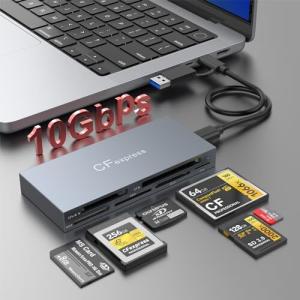 6in 2 CFexpress Type B カードリーダー USB 3.2 Type C to CFexpress B メモリカードアダプタ 10Gbps高速転送 6枚｜finalshopping