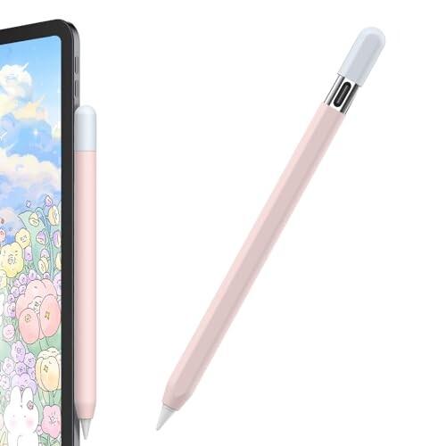 AhaStyle 超薄型 Apple Pencil (USB-C) シリコン保護ケース 滑り止め A...