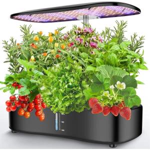 水耕栽培キット、LED植物成長ライトと智能表示器を搭載し、簡単に操作できます。自動水循環シ｜finalshopping