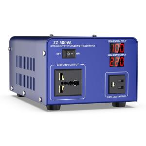 500VA 変圧器 100V 220V アップトランス ダウントランス 100V-120V/220V-240V 入力出力電圧自動切替 海外国｜finalshopping