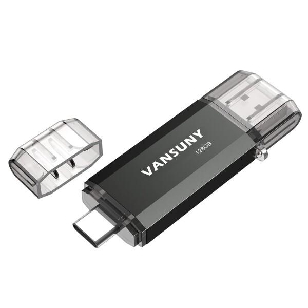 Vansuny USBメモリ 128GB タイプC フラッシュドライブ 2in1 OTG USB 3...