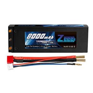 ゼエエ Zeee 7.4V リポバッテリー 2S 8000mAh 100C Φ4mmゴールドプラグ Tプラグ付き 大容量バッテリー ラ｜ファイナルショッピング