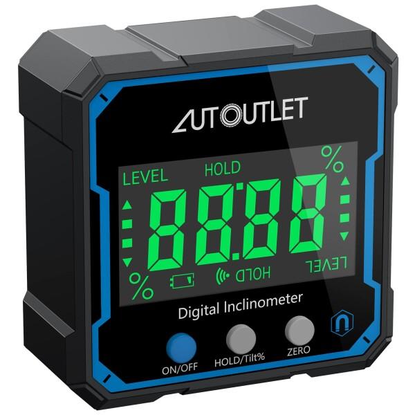 AUTOUTLET デジタル角度計 アングルメーター レベルボックス 4x90° 大型EBTN LC...