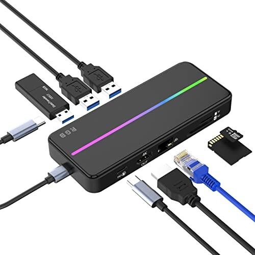 TreasLin 8-in-1 USB-Cハブ HDMI 変換アダプター タイプc ハブJVJ ドッ...