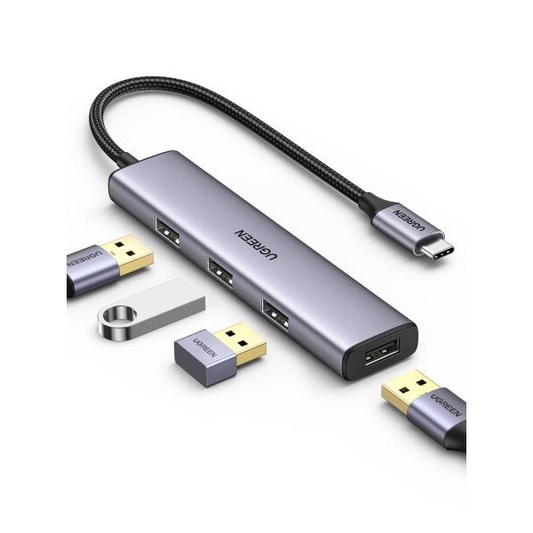 UGREEN USBハブ Type-C 4ポート拡張 USB 3.0 ハブ バスパワー PS5/iM...
